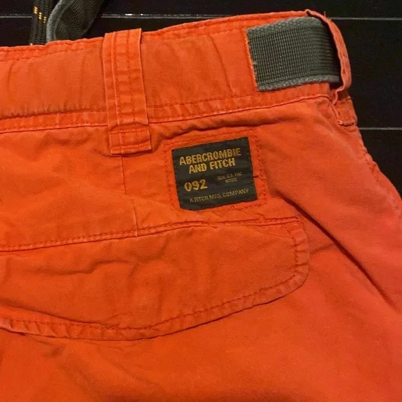 Abercrombie & Fitch Y2K men’s orange cargo shorts, waist 36 - Picture 7 of 9